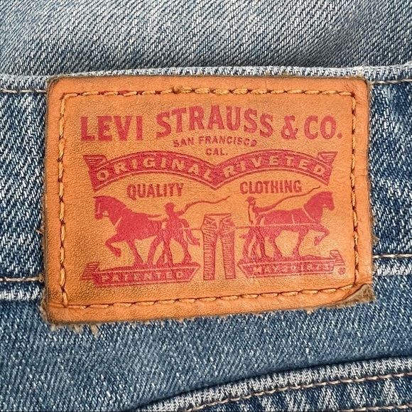 Levi's 721 High Rise Skinny Distressed Jeans Size 25 Women’s - Picture 2 of 6